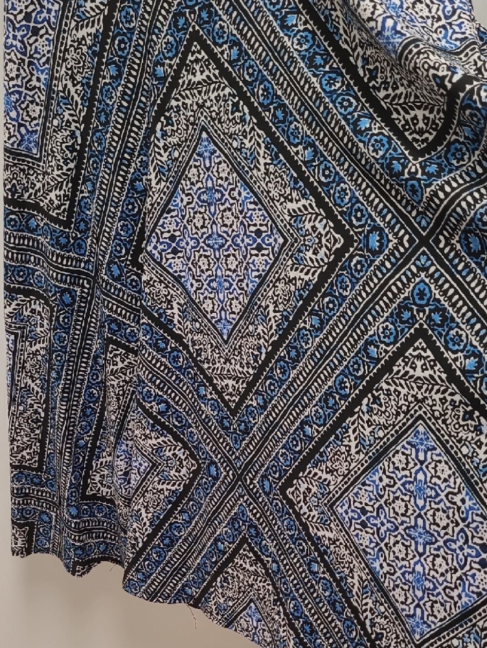 le chateau Black and Blue Printed Halter Midi Dress - Picture 3 of 7